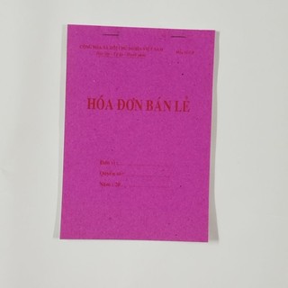 Hóa Đơn Bán Lẻ 1 Liên (1 quyển)