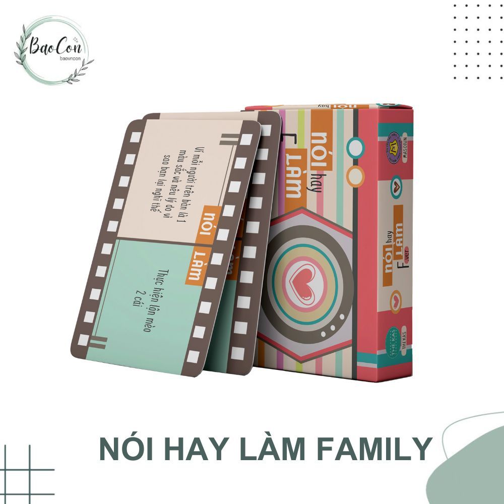 Bộ bài Nói Hay Làm Family 50 lá, gia đình mình thử thách hay lời thú nhận thật lòng