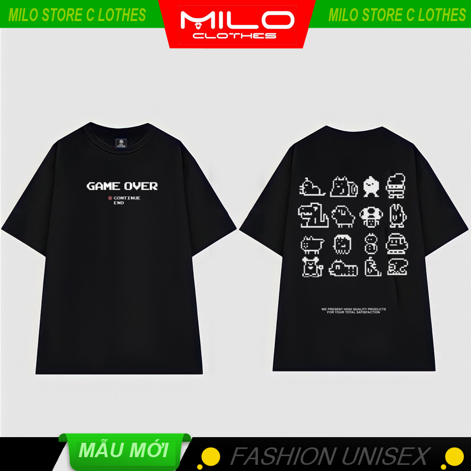 Áo thun unisex nam nữ mẫu Game Over 2.0 | MILO STORE