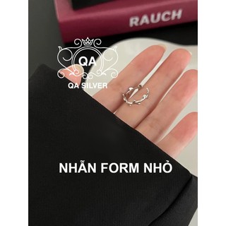 Nhẫn bạc 925 lá oliu form nhỏ đeo ngón út midi chân S925 LEAF QA SILVER Pinky Ring RI170602