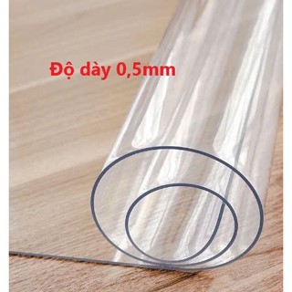 Tấm nhựa PVC dẻo trong suốt độ dày 0,5mm khổ rộng 1,4m dùng trải bàn, ga giường, vách ngăn...