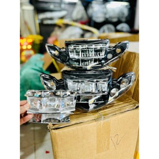 Pha đèn led sirius (gắn 2 tầng khung phản xạ DNC ) TẶNG CẶP BÓNG DEMI dùng cho xe sirrius 50-110_gắn ỐP SIHELLO