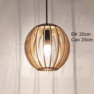 Đèn gỗ tròn trang trí