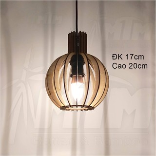 Đèn gỗ tròn trang trí