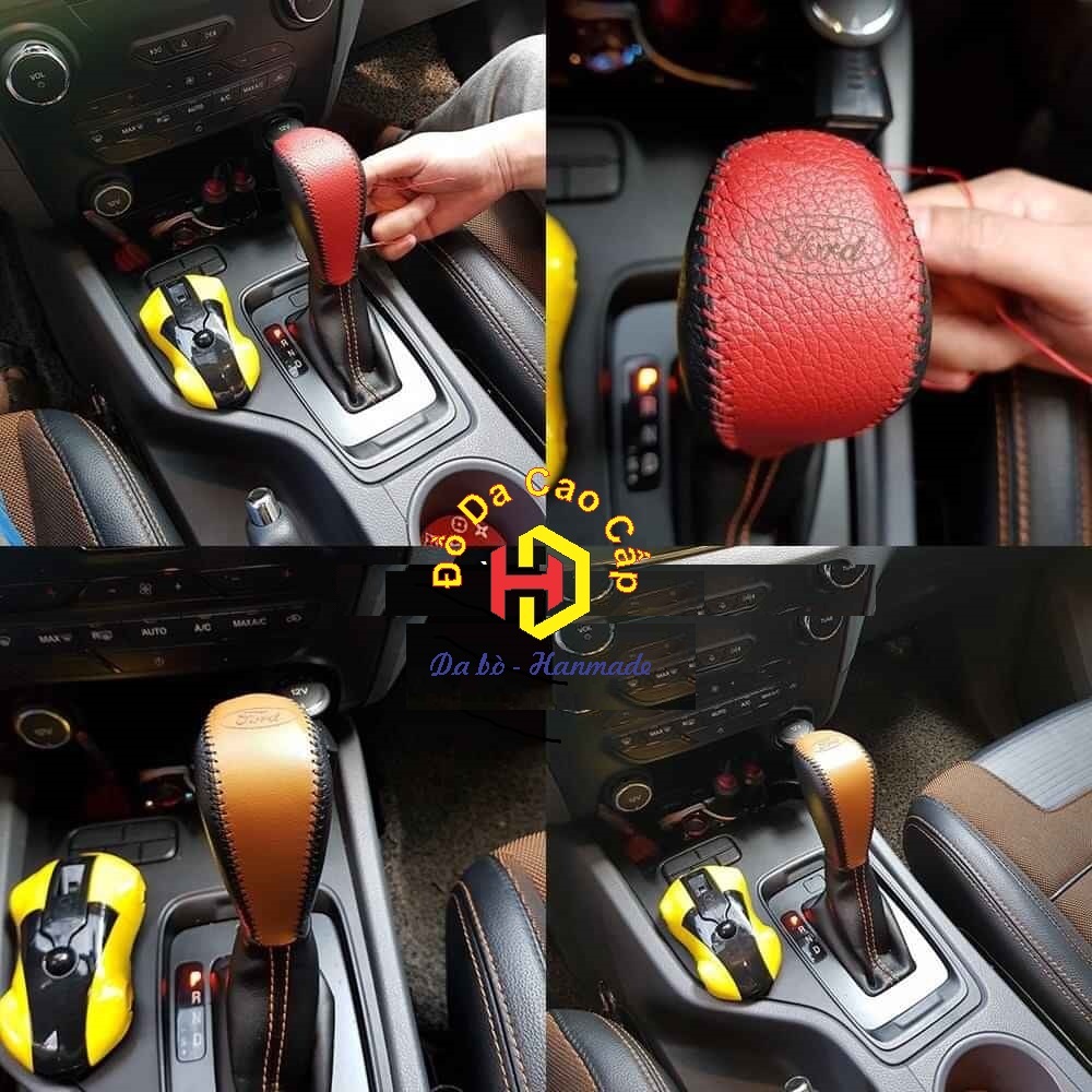 Combo bọc cần số + phanh tay xe Ford ranger (AT) tự động 2013-2017