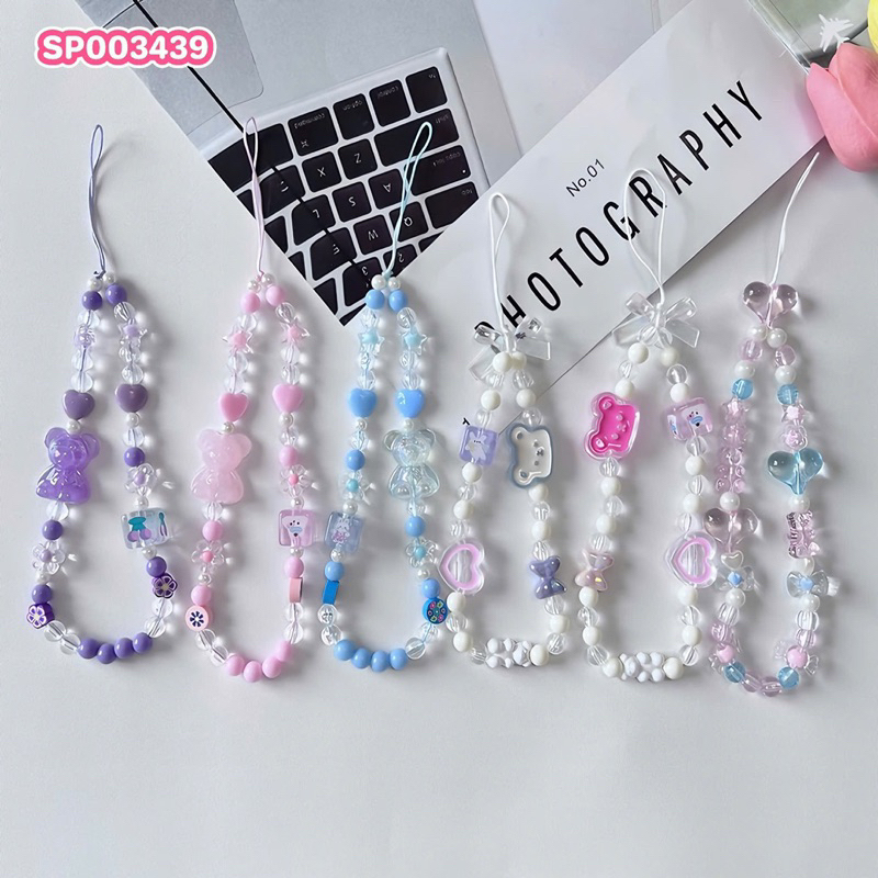 Dây Đeo Phụ Kiện Điện Thoại Chuỗi Hạt Mix Nhiều Hình Siêu Xinh Thời Trang Cao Cấp