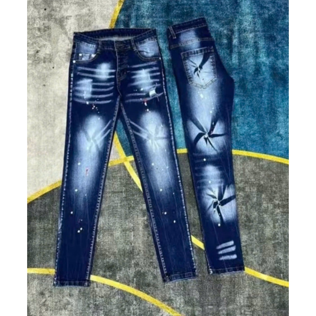 Quần Jean Nam  DSQ Cao Cấp xanh lốc xoáy Chất Jean Đẹp Chuẩn Form Nhiều Size K_N LUXURY