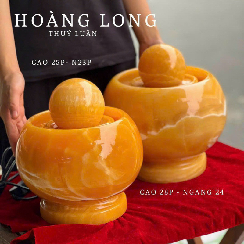 Phong thủy luân , minh luân thủy đá Ngoc hoàng long - đá tu nhien, nguyên khối 100%