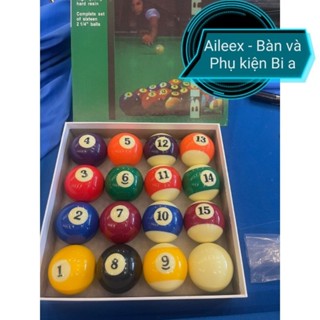 Bóng Bi A, Bộ Bida dùng cho CLB/cá nhân-Nhập khẩu Đài Loan-Bóng chữ A - Cô Gái loại 16 quả- Aileex-Bàn và phụ kiện Bi a