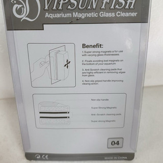 Nam Châm Vệ Sinh Hồ Cá Vipsun Fish VS-04 (7x12cm) - Dụng cụ chà bể cá (Hàng Công Ty)