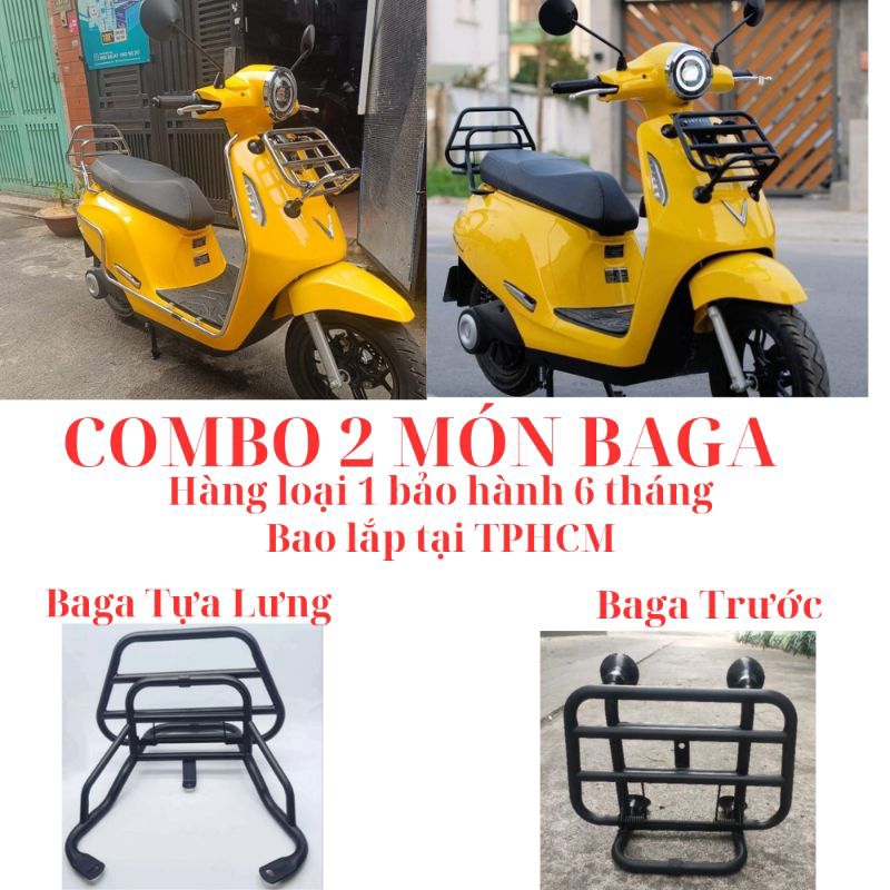 COMBO BAGA TRƯỚC + BAGA TỰA LƯNG EVO200, NEO, LITE VÀ EVO GRAND , GRAND LITE - phụ tùng , phụ kiện