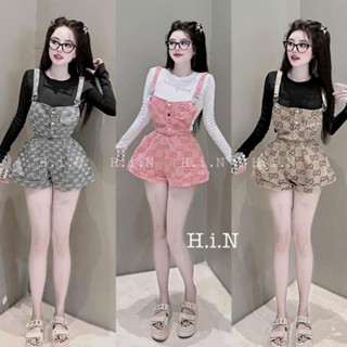 SET YẾM QUẦN GC KÈM ÁO THUN TĂM CỔ TRÒN TAY DÀI HÀNG TK