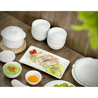 Bát cơm tô cơm Bát Tràng men trắng
