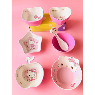 Tô chén muỗng ly dĩa Hello Kitty