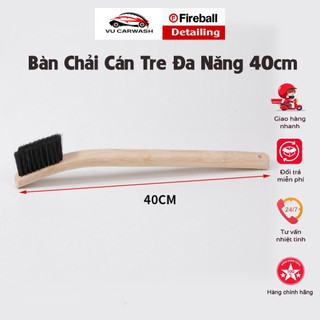 Bàn Chải Đa Năng - Chổi Vệ Sinh Nội Ngoại Thất Ô tô, Xe Máy Cán Tre dài 41cm x 3cm