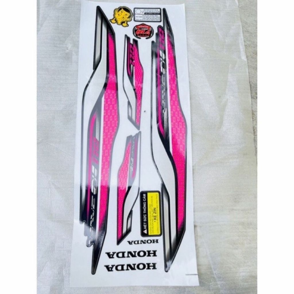 Tem Dán Xe Tem Xe Wave Tem Dan Xe Wave Tem Giả Zin Wave 50/100/110 Mẫu Mới 2020 Tem 3 Lớp Chống Nước