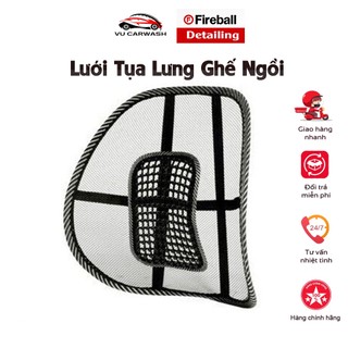  Lưới Tựa Lưng Ghế Ô Tô 42x36cm - Chống Mỏi Thẳng Lưng Massage Đàn Hồi Nylon Khung Dây Thép 