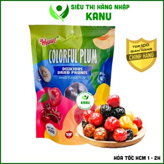 Ô mai xí muội mix nhiều loại trái cây Plum Weisiel 408g (omai ngon: cherry, việt quất, mơ, mận vàng, mận đen, mận đỏ)