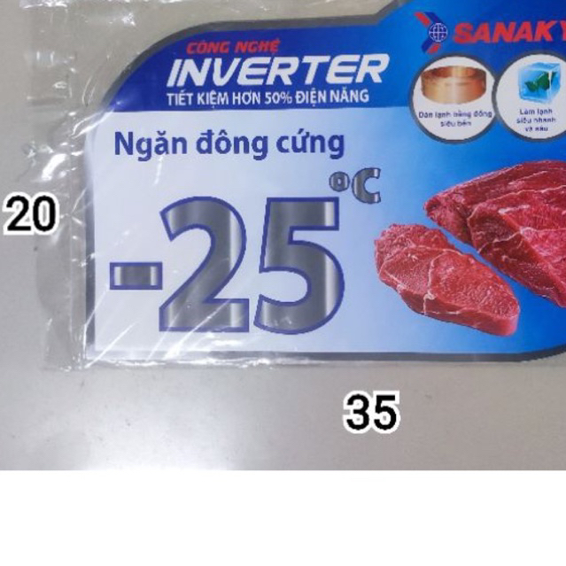 combo 10 tem dán tủ đông