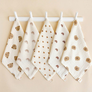 Khăn xô sữa BeeOn cho bé vải Muslin 4 lớp thoáng khí và thấm hút tốt, size 30x30 cm
