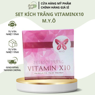  SET KÍCH TRẮNG VITAMIN X10 Hỗ Trợ Dưỡng Trắng Da Trộn Vào Kem 