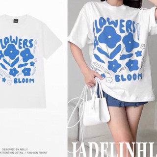 63Áo phông nelly heybig (có sẵn) 29 hoa xanh flowers