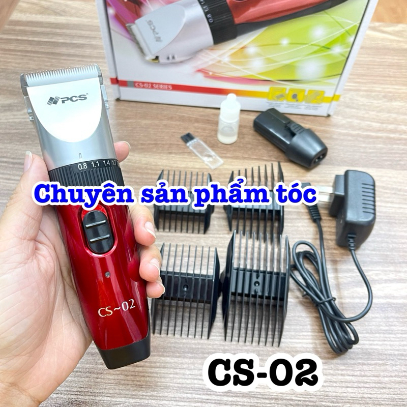 ✅PCS Tông đơ cắt tóc CS02 - Tông đơ gia đình 2 pin 4V 800mAh,đèn LED,lưỡi điều chỉnh 0.8-2mm, thời gian sử dụng 120phút