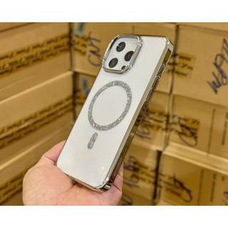 Ốp trong h.trợ sạc không dây Memumi iPhone 16promax và nhiều dòng iPhone trước ,vòng kim tuyến sang trọng không ố màu