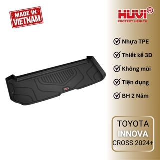 Thảm lót cốp xe Toyota Innova Cross (2023-hiện tại) nhựa TPE đúc 3D chính hãng HUVI Việt Nam