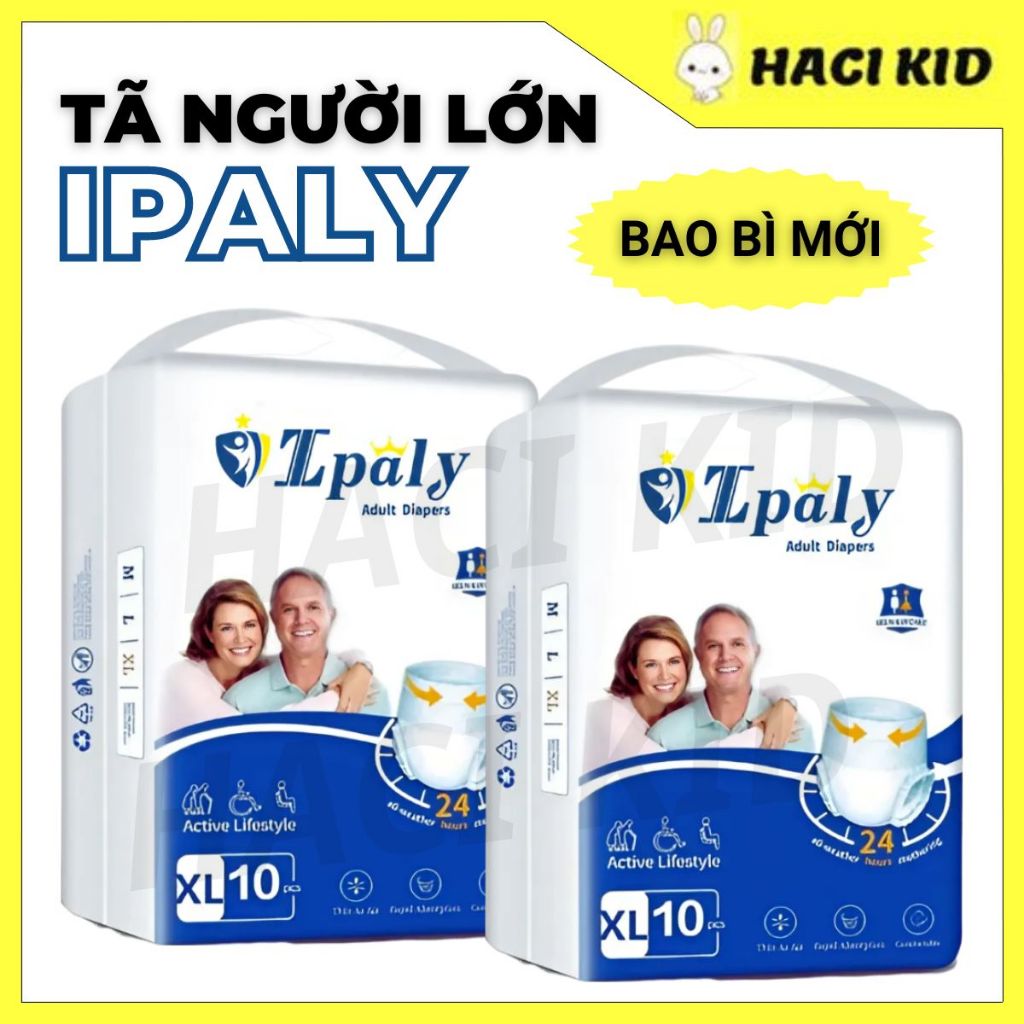 [HCM] Combo 10-20-30 Miếng Tả Người Lớn- Già Epoly/Ipaly Siêu Tiết Kiệm Co Giãn Tốt Giá Rẻ Size M/L/XL Haci Kid