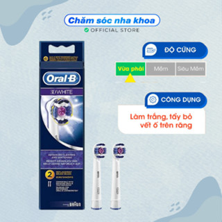 Đầu bàn chải điện Oral B Braun thay thế 3D PRO WHITE giúp trắng răng tự nhiên