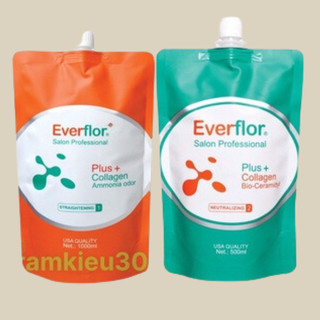 Kem dập duỗi tóc Everflor 500ml (số 1+2)