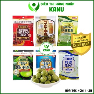[10 vị] Kẹo UHA Nhật Bản (trà xanh - lúa mạch - sữa bò - đậu đỏ - sữa muối - cafe sữa)
