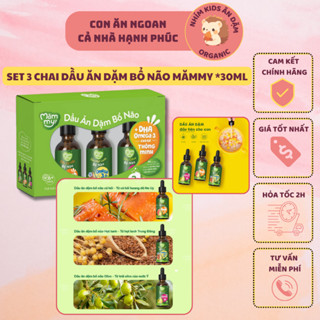 [Date T3/2026] Set 3 Chai Dầu Ăn Dặm Bổ Não MĂMMY Cho Bé Từ 6M+, Chai Ống Bóp 30ml Tiện Lợi