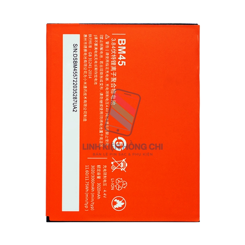 Pin điện thoại Xiaomi Redmi Note 2 BM45 Zin