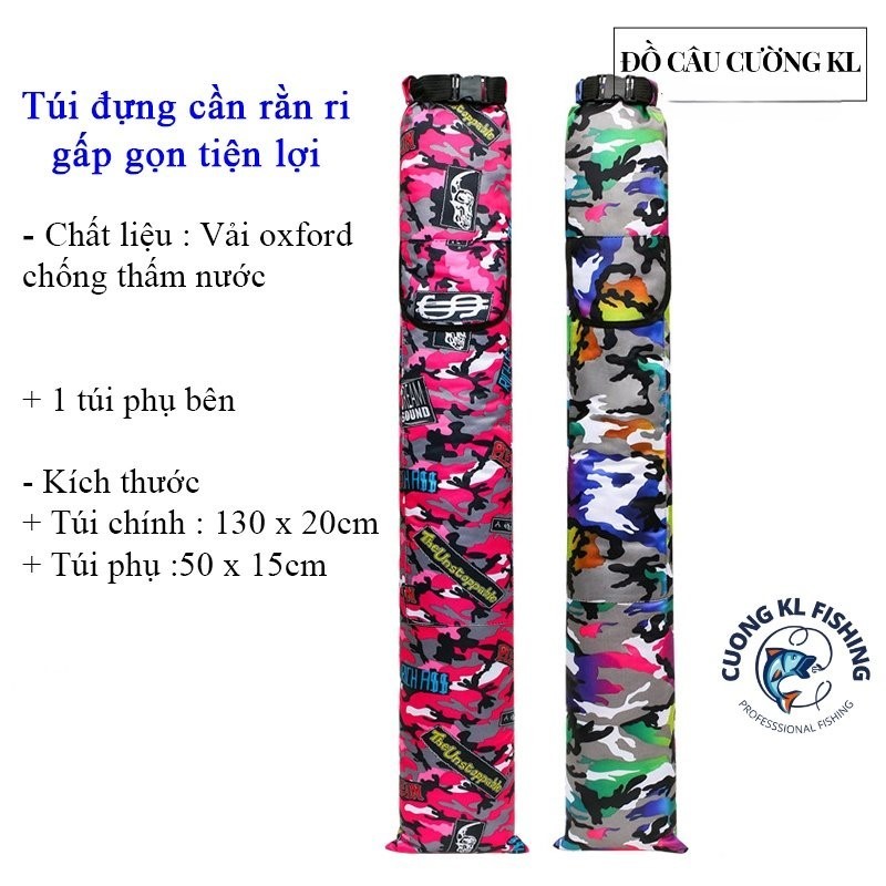 Túi vải dù đựng cần, ô gập gọn (ngăn chính+phụ)