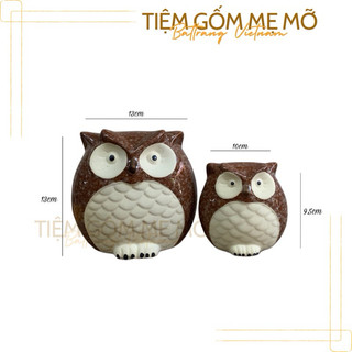 Bộ cú lùn decor trang trí gốm sứ Bát Tràng