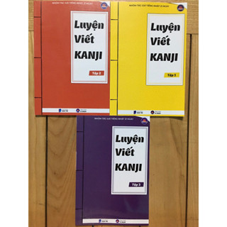 Sách tiếng Nhật - Luyện viết kanji Tập 1+2+3(2500 chữ)