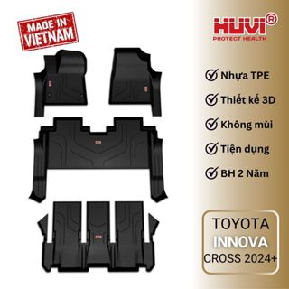 [Tặng cốp] Thảm lót sàn Toyota Innova Cross (2023-nay) nhựa TPE tràn viền chính hãng HUVI Việt Nam