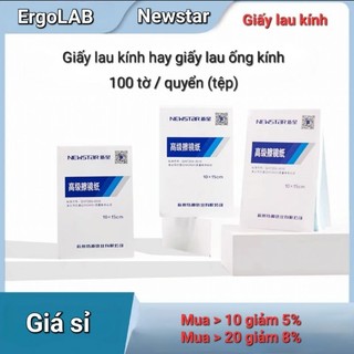 Giấy lau ống kính Giấy lau kính 10×15cm 2.7×8cm, quyển 100 tờ sử dụng lau ống kính máy ảnh, kính hiển vi, camera