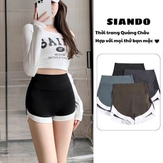 Quần legging đùi tập gym yoga định hình nâng mông cạp cao chất su đúc hàng Quảng Châu SIANDO HM25