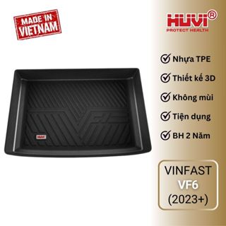 Thảm lót cốp xe Vinfast VF6 (2023-hiện tại) nhựa TPE đúc 3D chính hãng HUVI Việt Nam