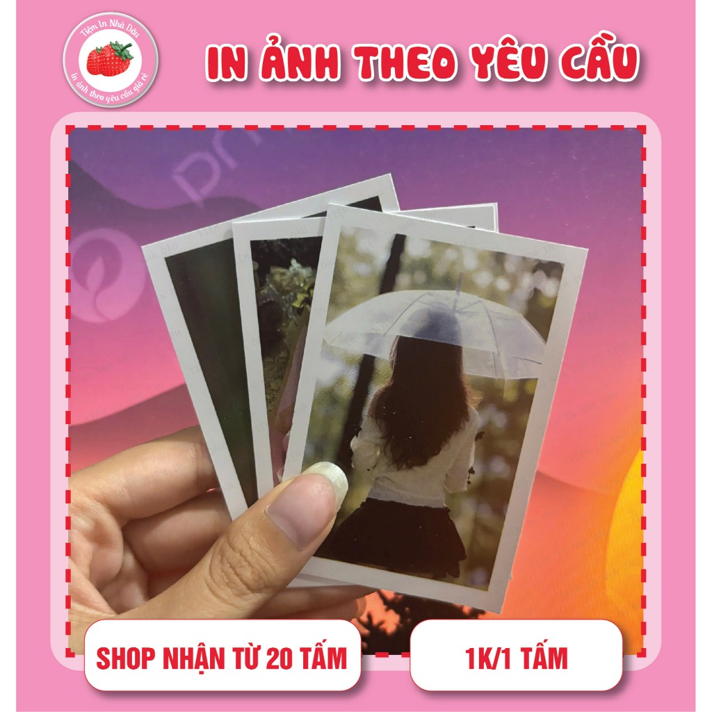 (COMBO 20) In ảnh 6x9 1k/tấm ép plastic cắt sát viền In 5 tấm tặng 1 tấm