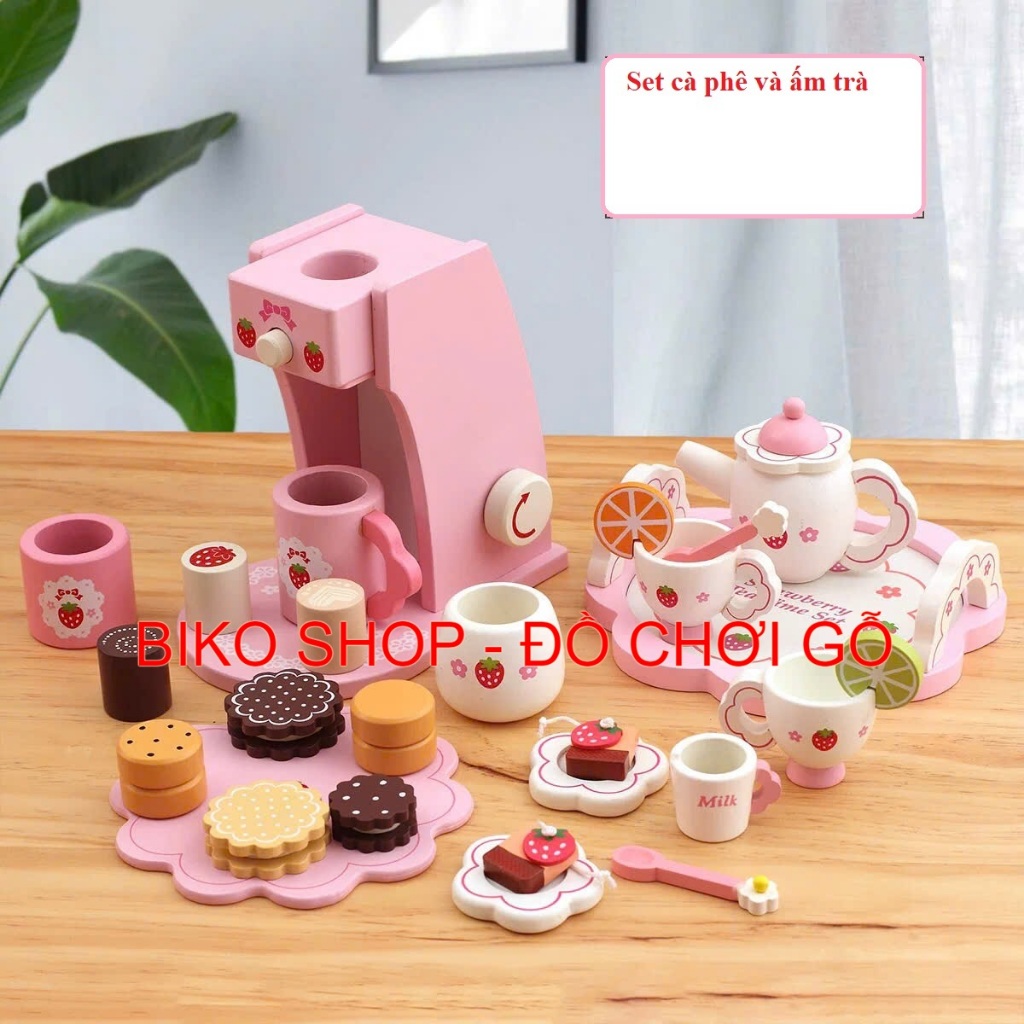 Đồ chơi ấm trà bằng gỗ cho bé( nhiều mẫu) 𝐁𝐈𝐊𝐎 𝐒𝐇𝐎𝐏