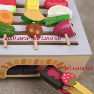 Đồ chơi Bếp nướng BBQ bệt bằng gỗ( nhiều mẫu) - 𝐁𝐈𝐊𝐎 𝐒𝐇𝐎𝐏
