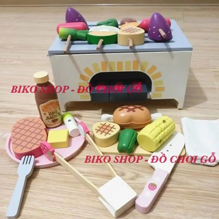 Đồ chơi Bếp nướng BBQ bệt bằng gỗ( nhiều mẫu) - 𝐁𝐈𝐊𝐎 𝐒𝐇𝐎𝐏