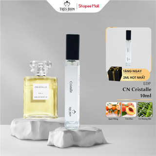 Tinh dầu nước hoa Nữ CN Cristalle 10ml chính hãng Très Bien Hương hoa cỏ, dịu nhẹ nữ tính