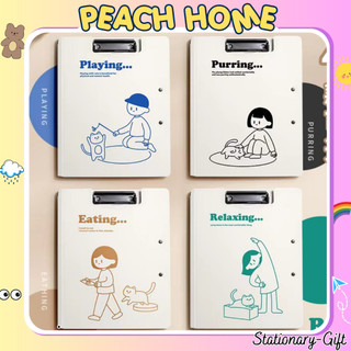  KẸP TÀI LIỆU TRÌNH KÝ A4 Gấp Đôi 2 Kẹp Ngang Dọc "Lazy Day"    Bìa Tệp Đựng Giấy Đề Cương Trong Suốt 1k Peachhome 