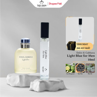 Tinh dầu nước hoa Nam Dolce & Gabbana Light Blue 10ml chính hãng Très Bien hương Tươi mát