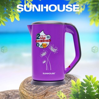 Ấm siêu tốc inox 2 lớp 1.7l sunhouse shd1383p